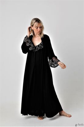 μαύρη-ιβουάρ δαντέλα