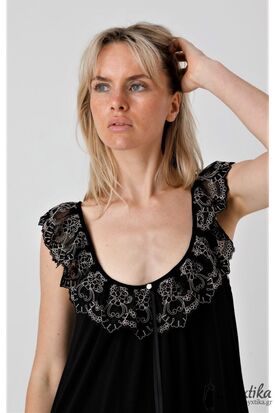 μαύρη-ιβουάρ δαντέλα