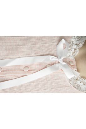 Απαλό Ρόζ Ανάγλυφο Βαμβακερό Ρίπ Μελανζέ