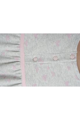Βαμβακερό Λεπτό Γκρί Φούτερ Με Ρόζ Καρδούλα