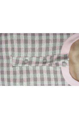 Βαμβακέρό Γκρί-Ρόζ Καρώ Interlock